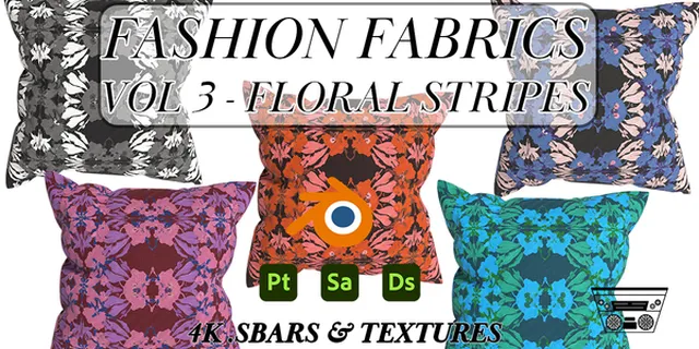 Fashion Fabrics Vol 3 · Floral Stripes — product preview